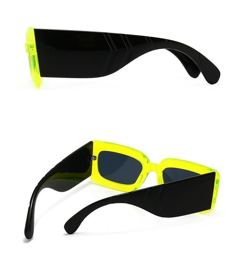 Oversized Square Snake Print Sunglasses for Men and Women