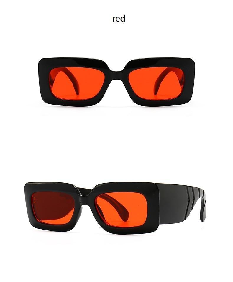 Oversized Square Snake Print Sunglasses for Men and Women