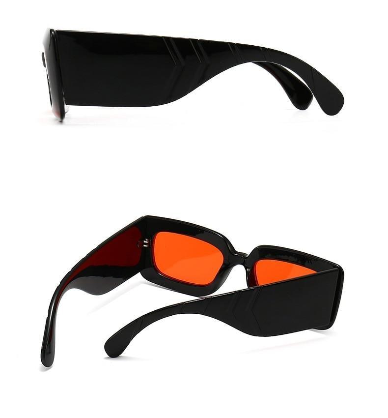 Oversized Square Snake Print Sunglasses for Men and Women