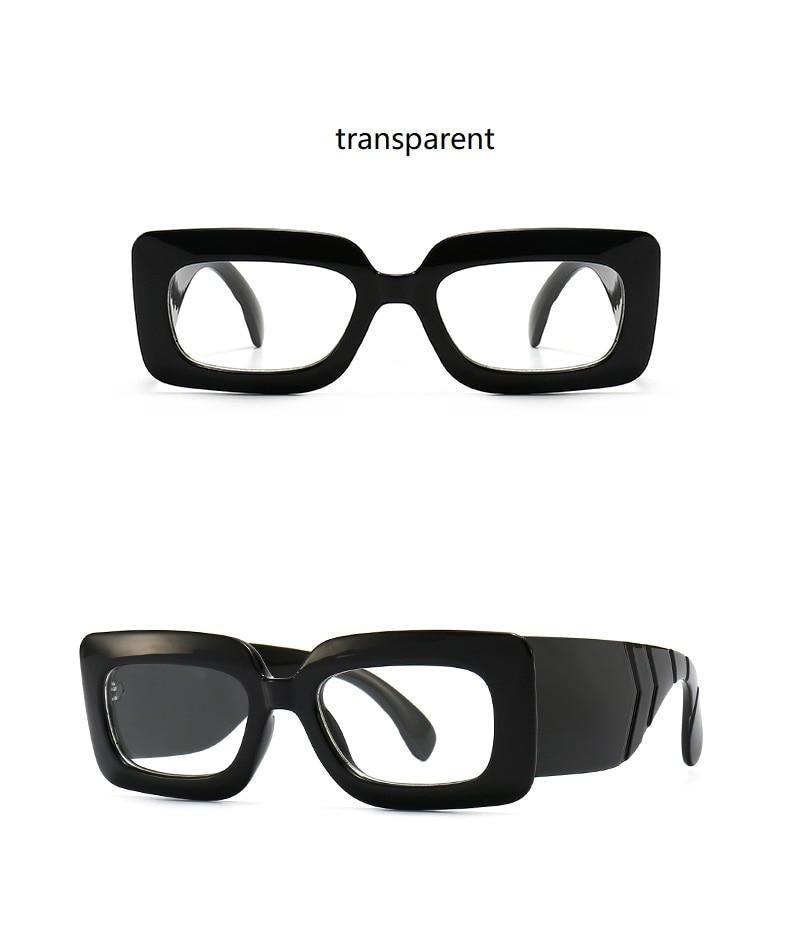 Oversized Square Snake Print Sunglasses for Men and Women