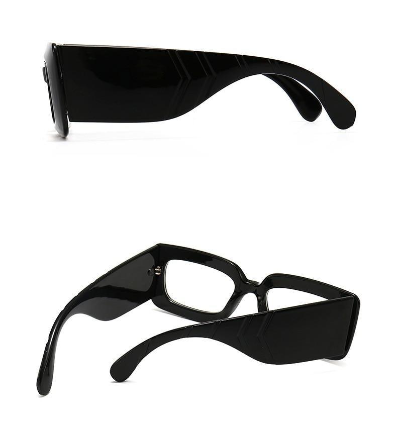 Oversized Square Snake Print Sunglasses for Men and Women