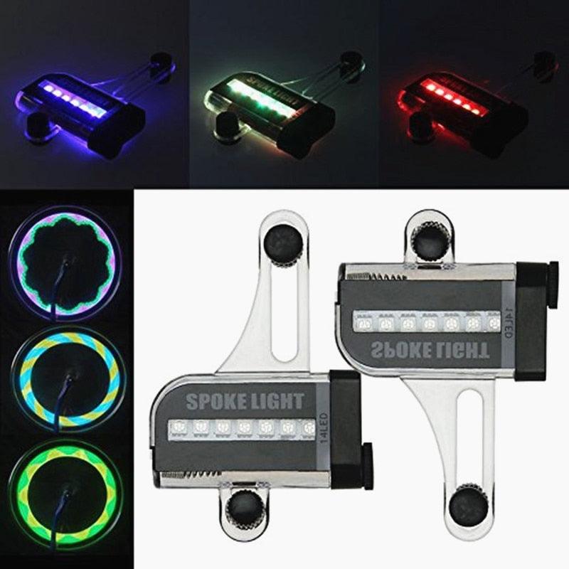 LED Bicycle Wheel Spoke Lights - Multicolor Pattern Changing Bike