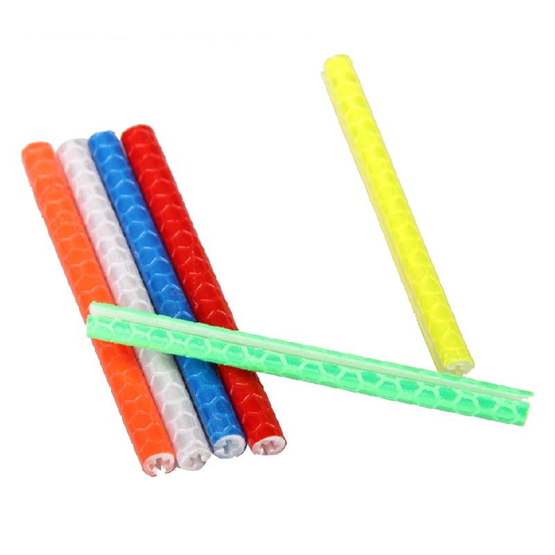 12 Pcs Bicycle Wheel Spoke Reflectors - Waterproof Safety Clips