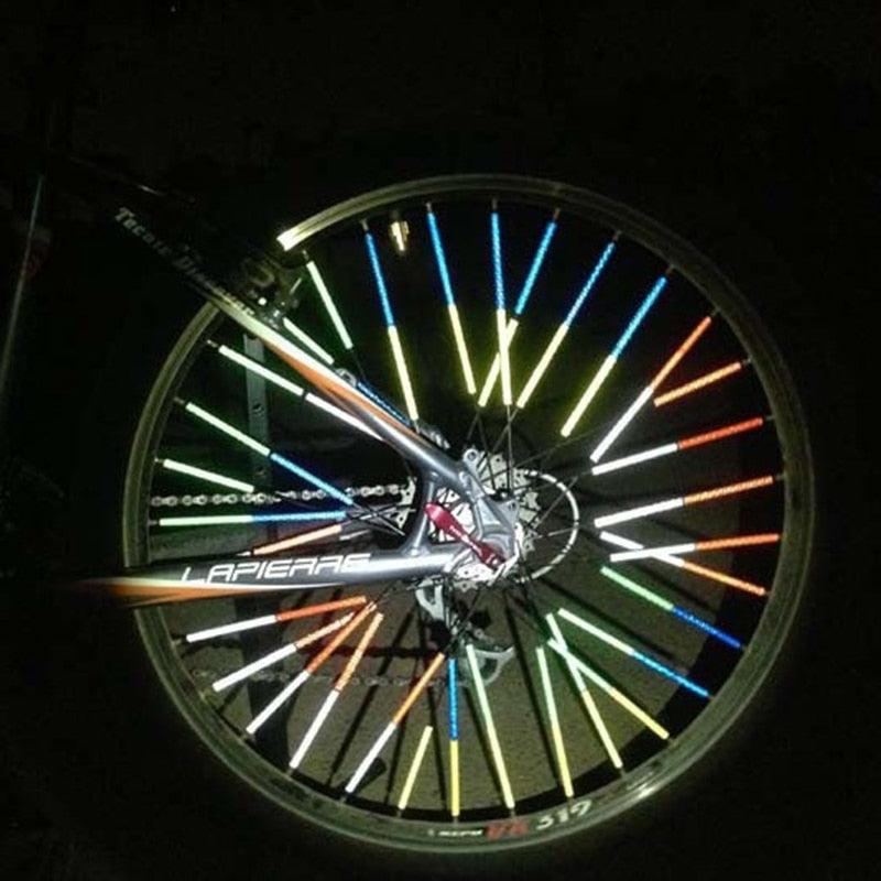 12 Pcs Bicycle Wheel Spoke Reflectors - Waterproof Safety Clips