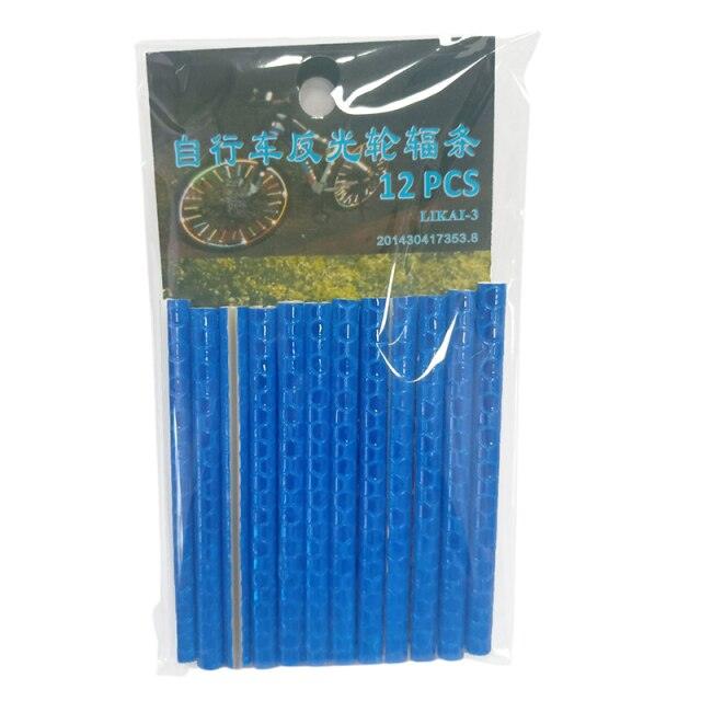 12 Pcs Bicycle Wheel Spoke Reflectors - Waterproof Safety Clips