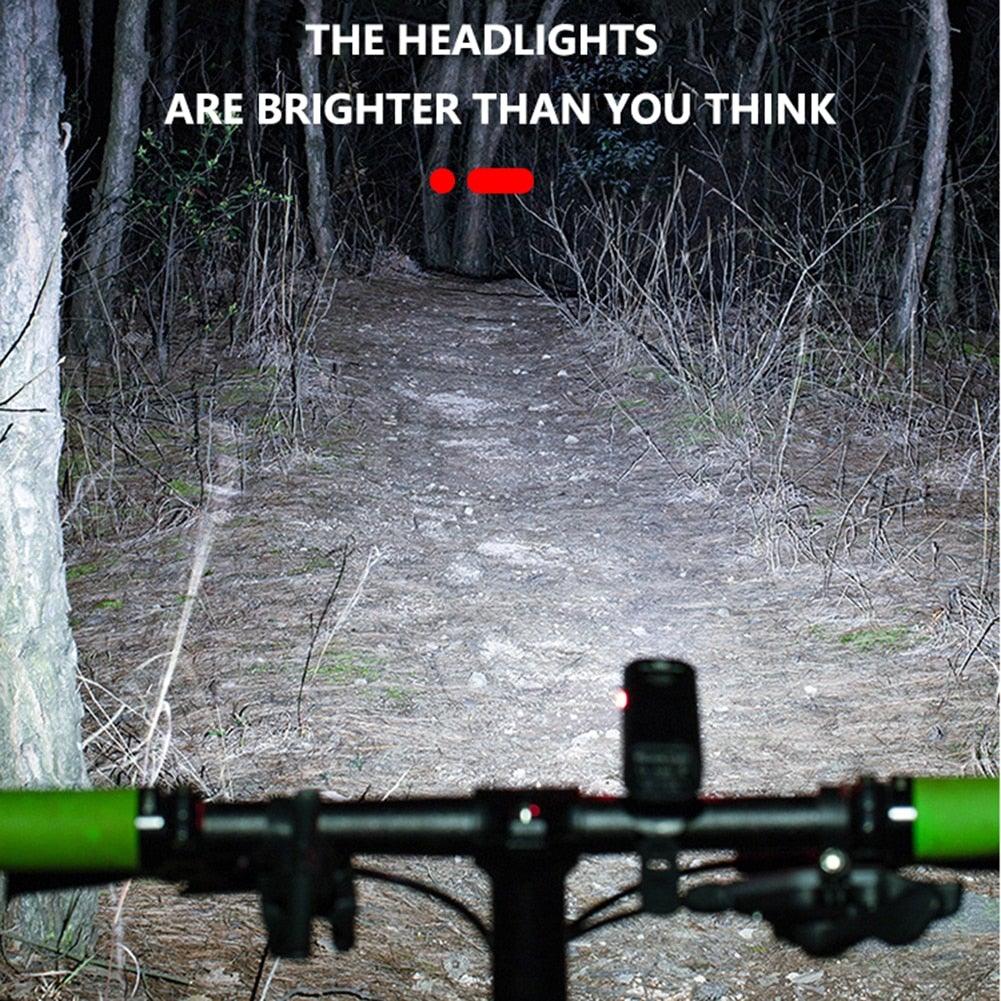 Powerful USB Rechargeable LED Bike Headlight for Night Cycling