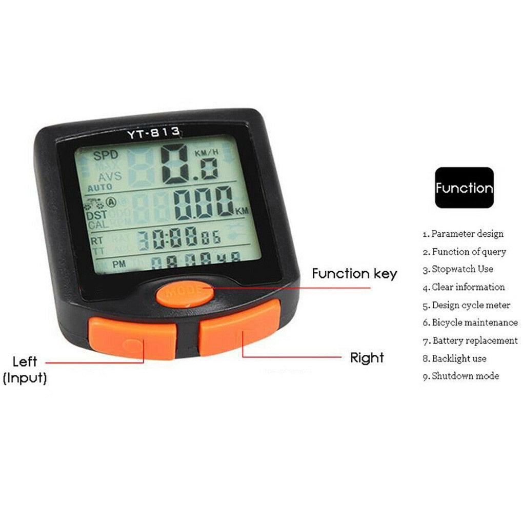 Wired Digital Bicycle Computer Speedometer with Backlight Display