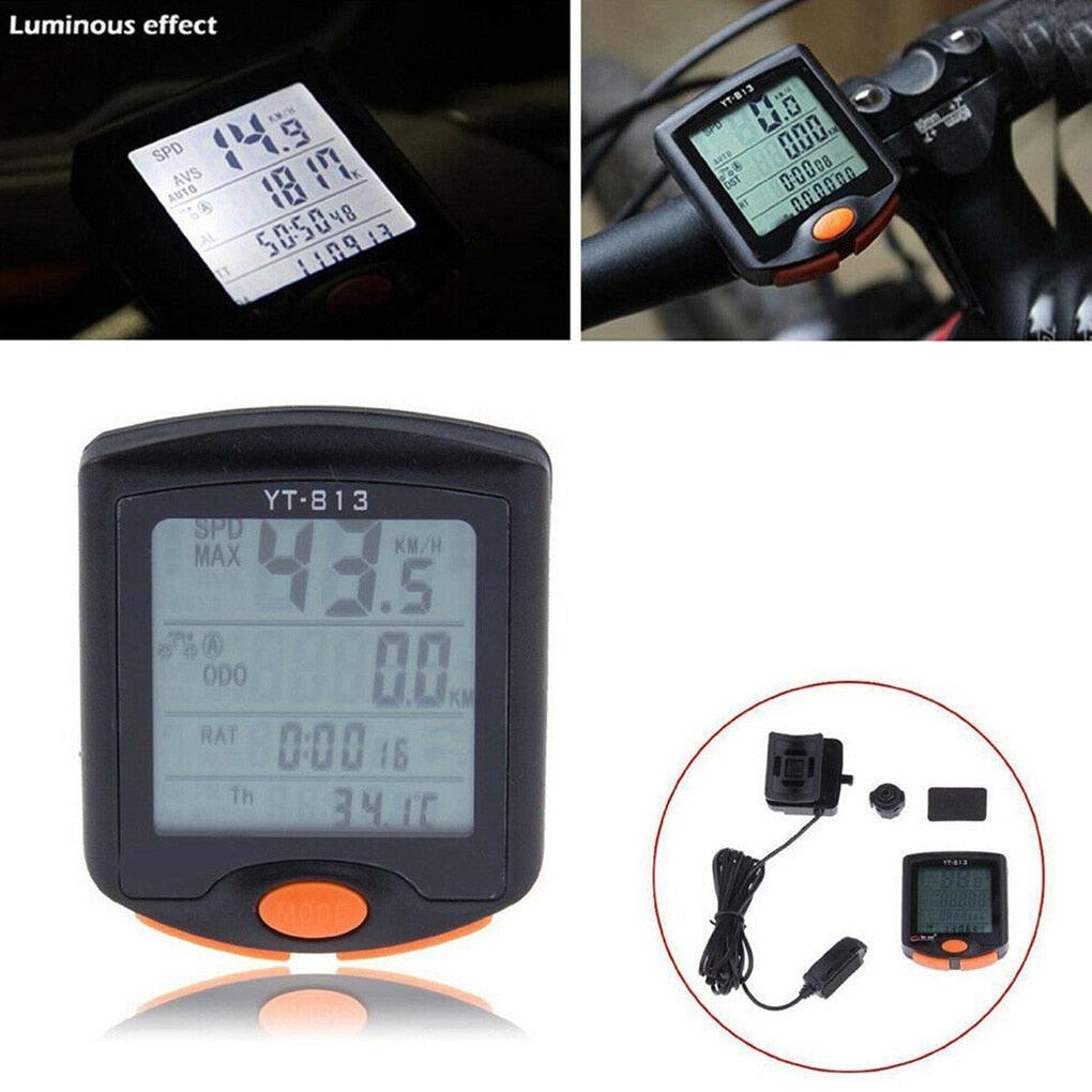 Wired Digital Bicycle Computer Speedometer with Backlight Display