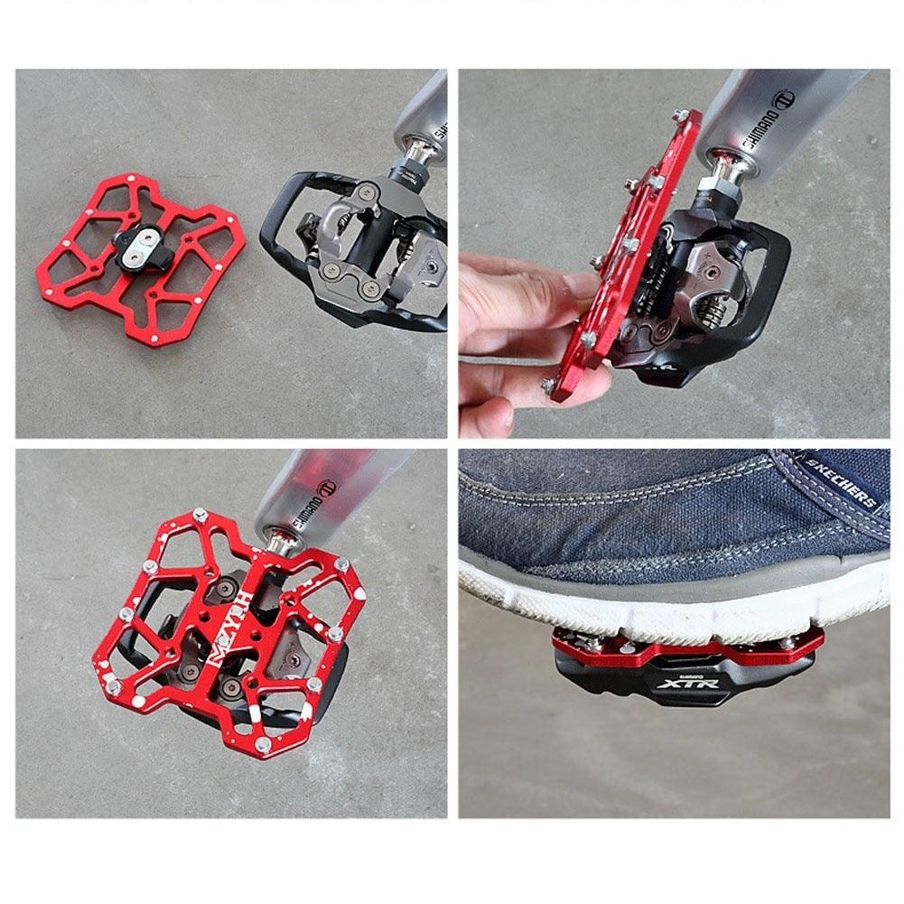 Universal Aluminum Alloy Bicycle Clipless Pedal Platform Adapters