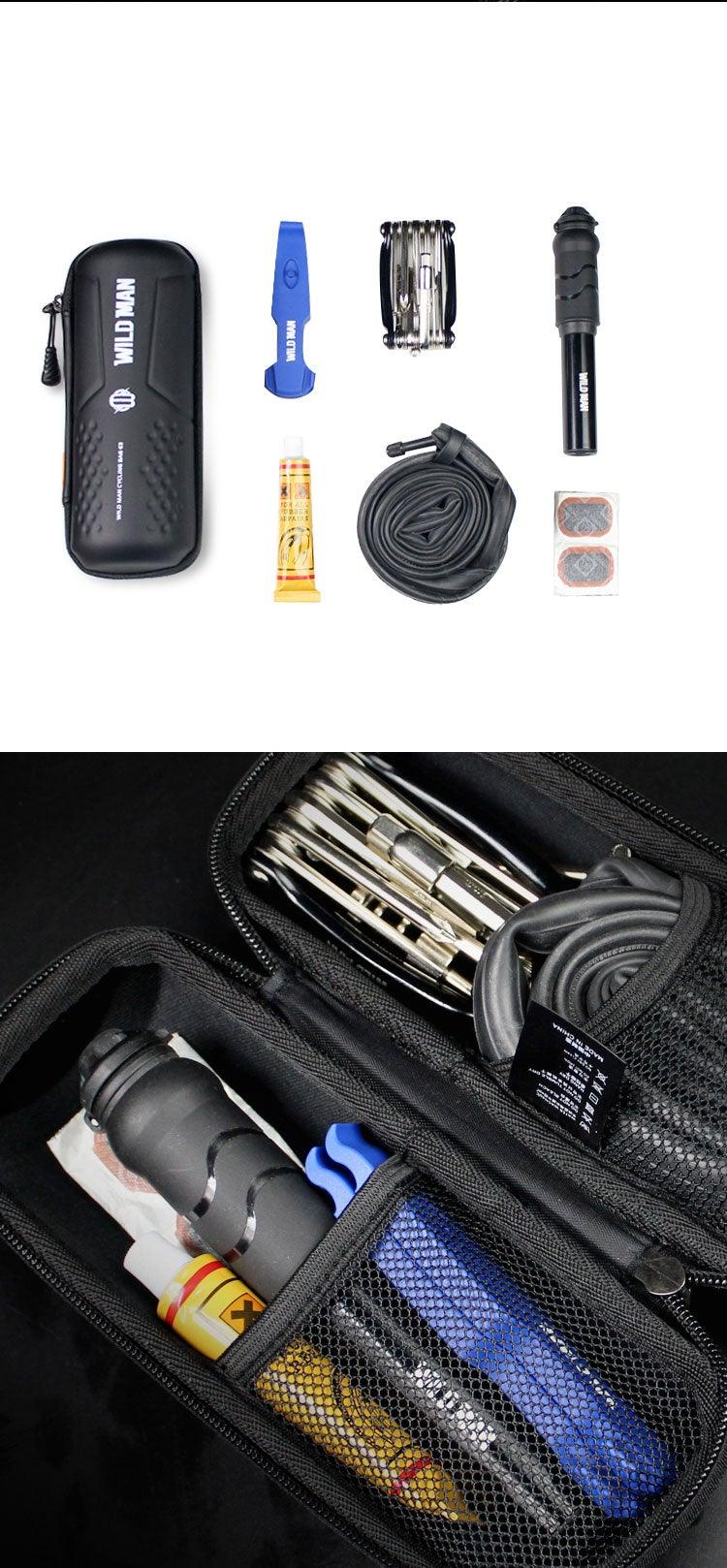 Waterproof Bike Frame Bag with Touchscreen Phone Mount - Black