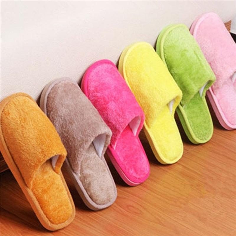 Faux Fur Plush Memory Foam Slippers – Warm Indoor House Shoes