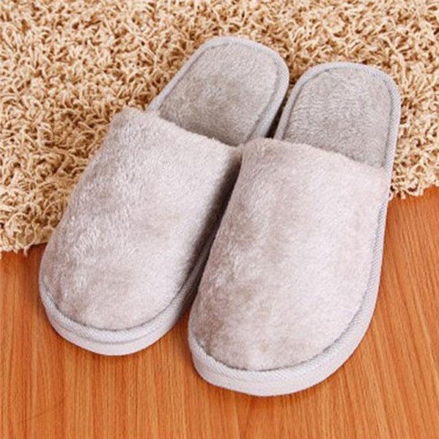 Faux Fur Plush Memory Foam Slippers – Warm Indoor House Shoes
