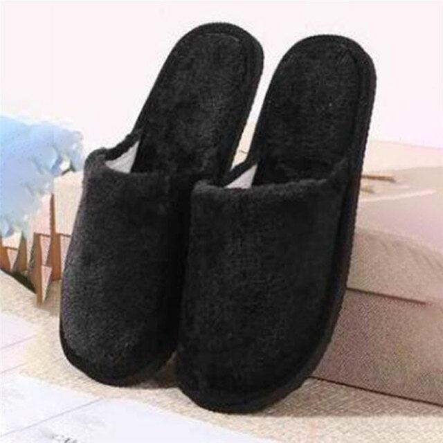 Faux Fur Plush Memory Foam Slippers – Warm Indoor House Shoes