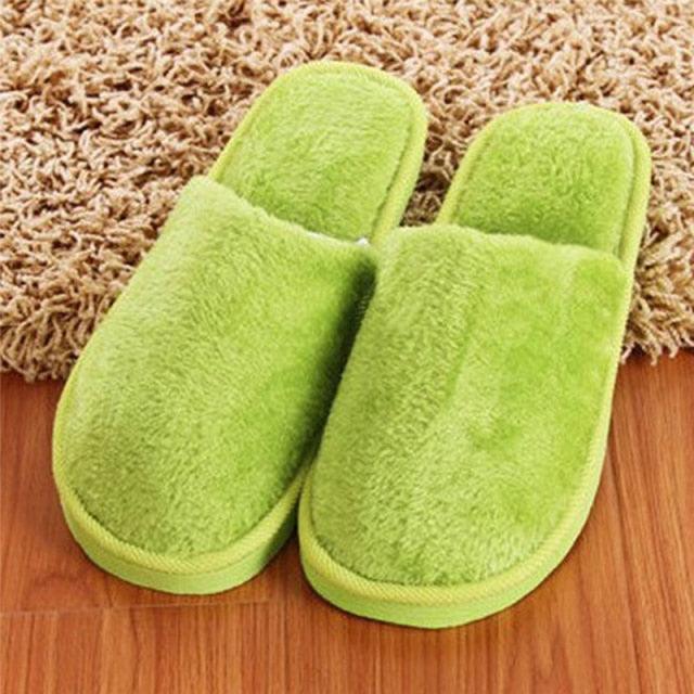 Faux Fur Plush Memory Foam Slippers – Warm Indoor House Shoes
