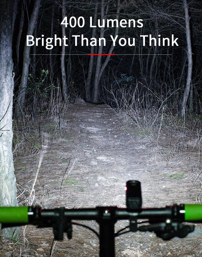 USB Rechargeable 2000mAh LED Bike Front Light, 5 Light Modes