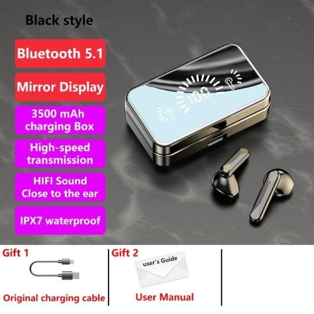 Bluetooth 5.1 Wireless Sports Earphones with Microphone & Bass
