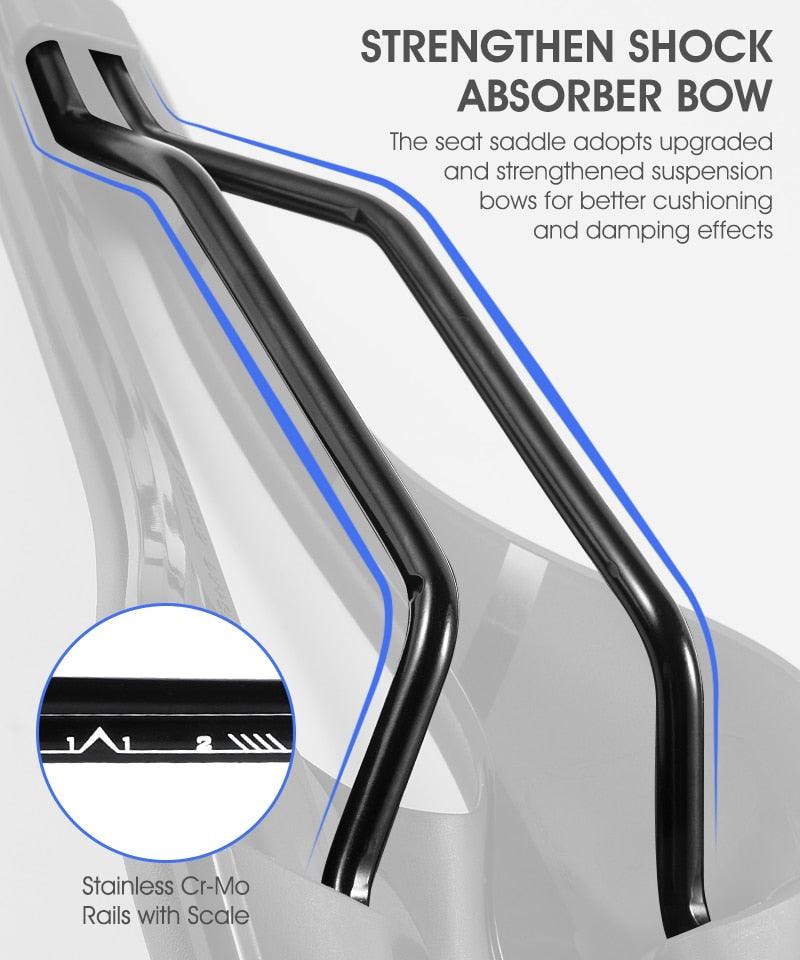 Ergonomic Breathable Bike Saddle, PVC Leather Gel Seat Cushion