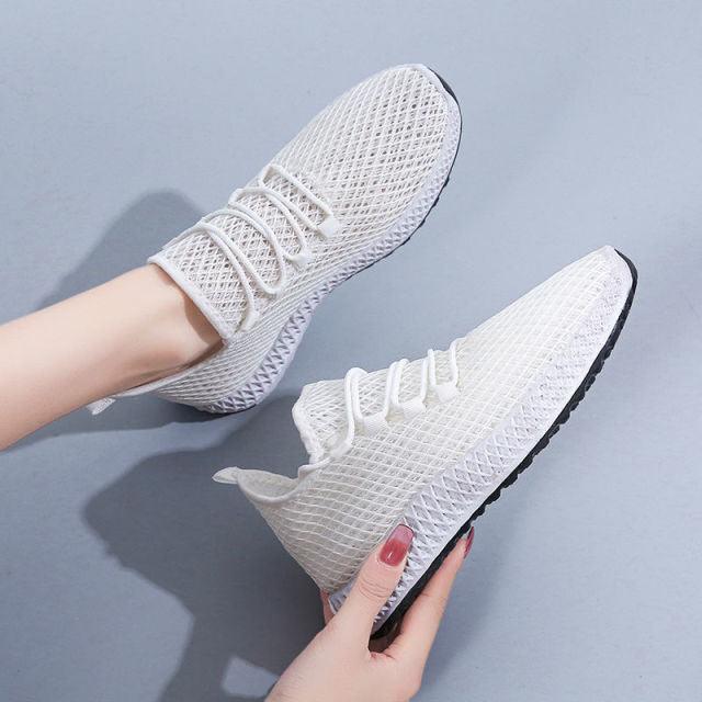 Women's Breathable Mesh Slip-On Walking Sneakers Lightweight Shoes