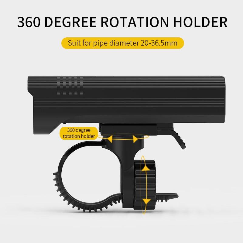 5000 Lumen LED Bike Light Set USB Rechargeable 10000mAh Power Bank