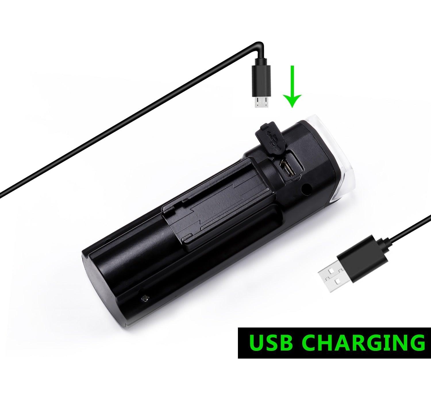 USB Rechargeable LED Bicycle Headlight Waterproof Cycling Light