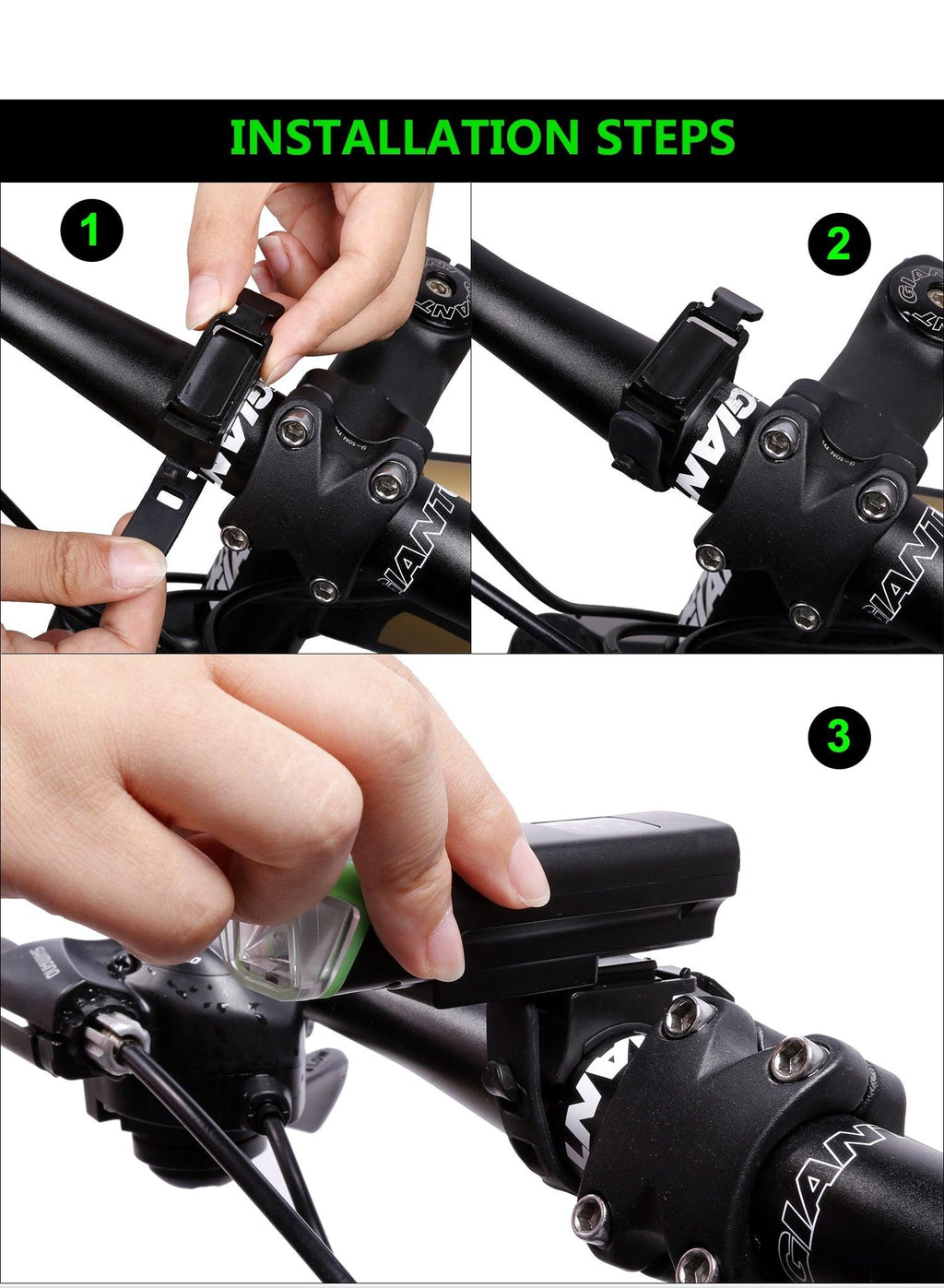 USB Rechargeable LED Bicycle Headlight Waterproof Cycling Light