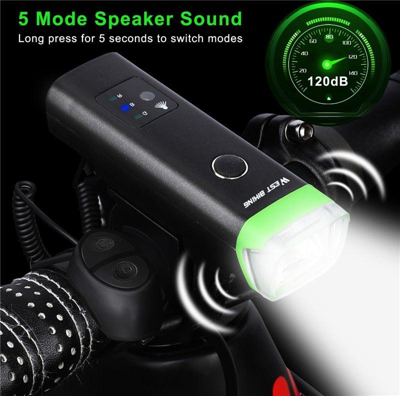 USB Rechargeable LED Bicycle Headlight Waterproof Cycling Light