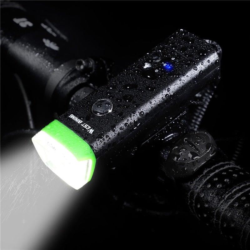 USB Rechargeable LED Bicycle Headlight Waterproof Cycling Light