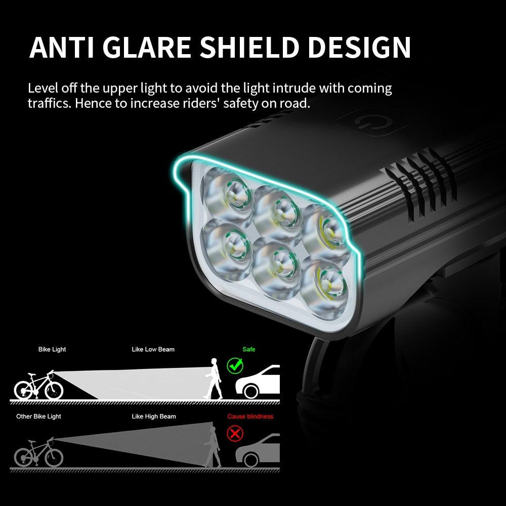 1000 Lumen USB Rechargeable LED Bike Front Headlight & Taillight Set