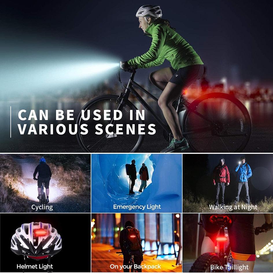 1000 Lumen USB Rechargeable LED Bike Front Headlight & Taillight Set
