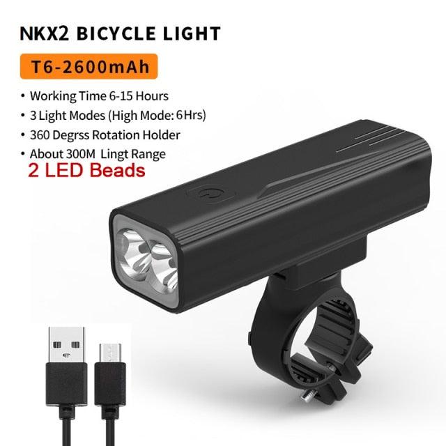 1000 Lumen USB Rechargeable LED Bike Front Headlight & Taillight Set