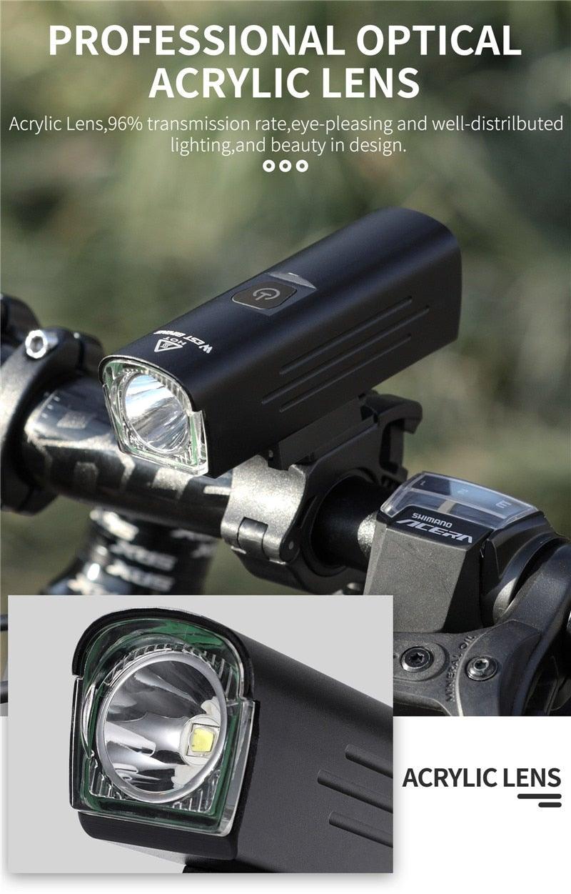 USB Rechargeable LED Bicycle Headlight Waterproof Cycling Light