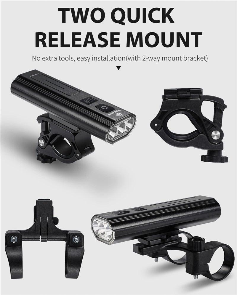 USB Rechargeable LED Bicycle Headlight Waterproof Cycling Light