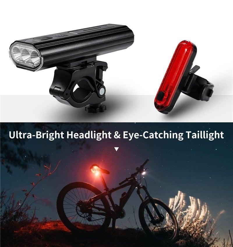 USB Rechargeable LED Bicycle Headlight Waterproof Cycling Light