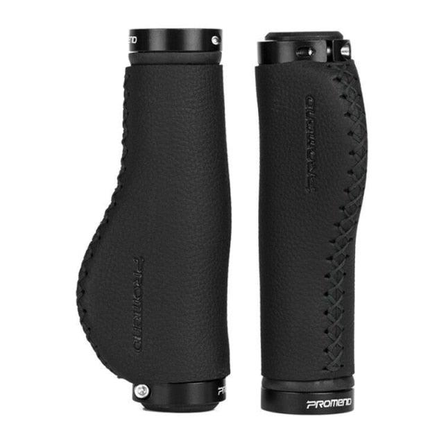 Ergonomic Microfiber Leather Bike Handlebar Grips Aluminum Lock