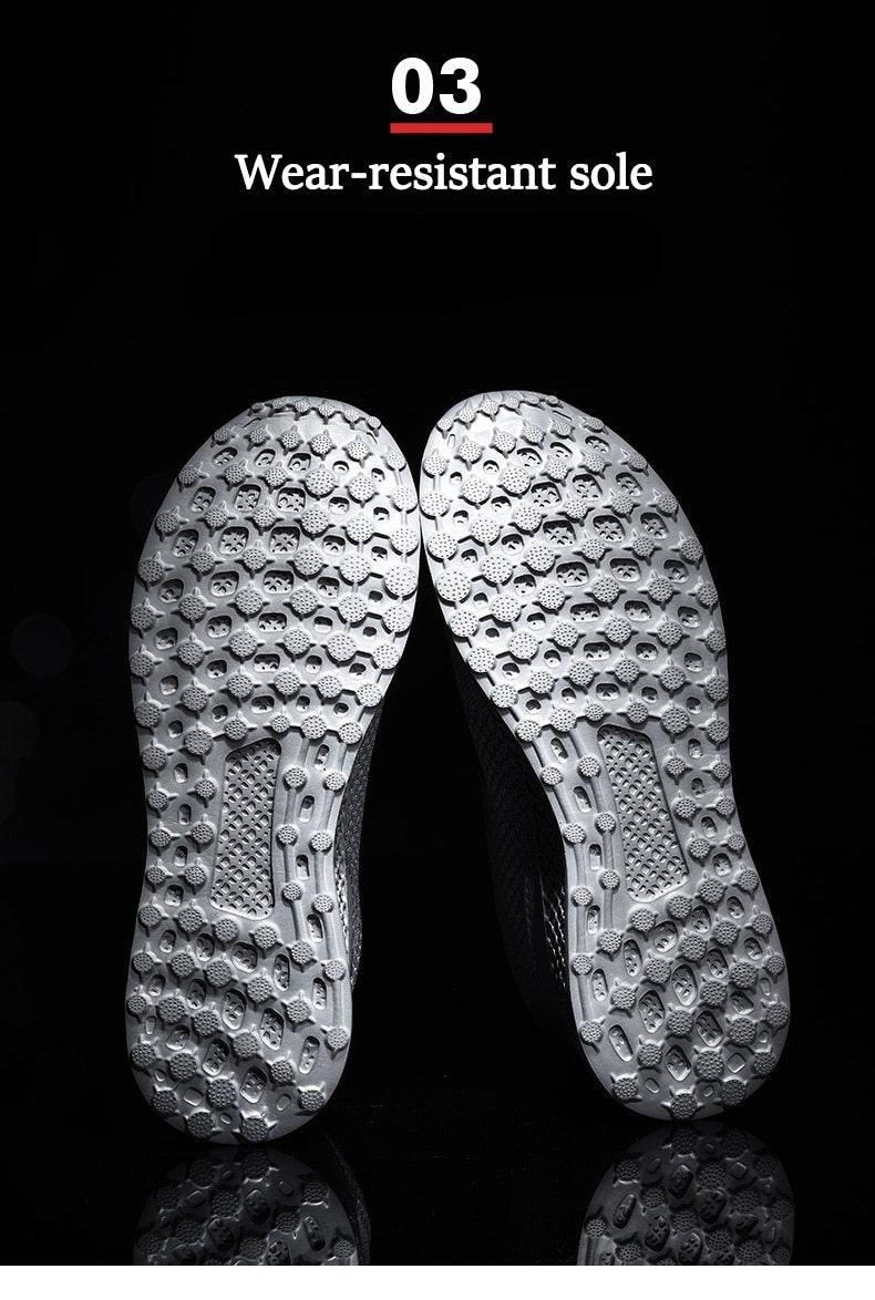 Men's Breathable Mesh Sneakers - Comfortable Lace-Up Walking Shoes