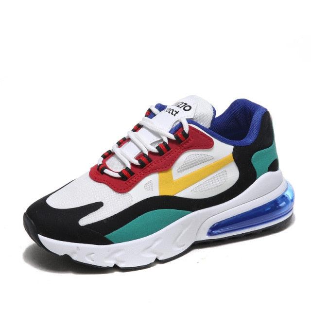 Women’s Colorful Air Cushion Athletic Sneakers - Lightweight Gym Flats