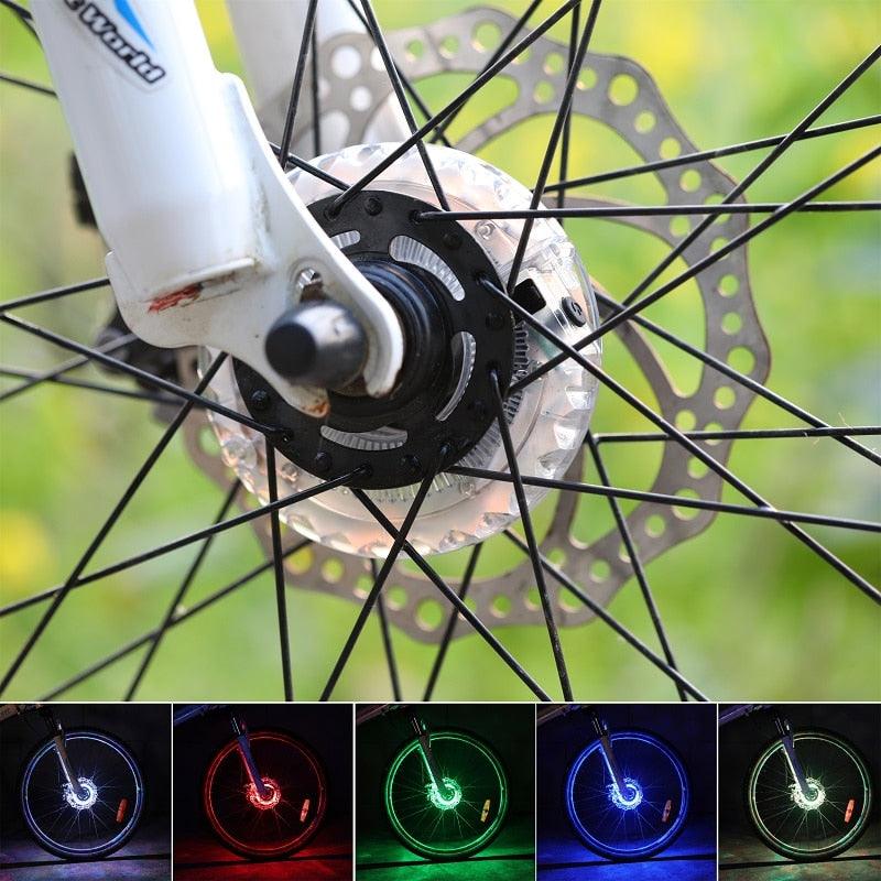 USB Rechargeable LED Smart Bicycle Hub Light with Vibration Sensor