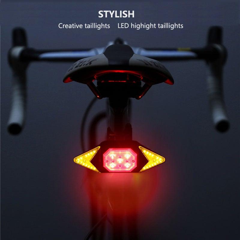 Wireless Remote Control Bicycle Tail Light with LED Turning Signals