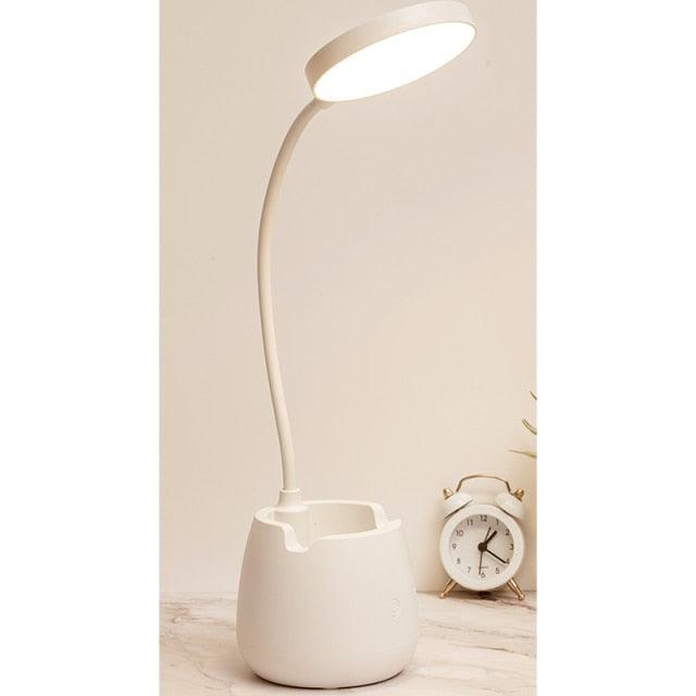 Dimmable LED Desk Lamp with Pen Holder & Eye Protection