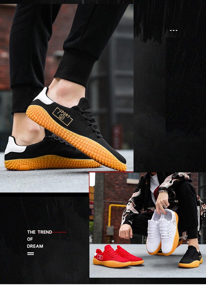 Men's Black Mesh Breathable Sneakers Casual Walking Athletic Shoes