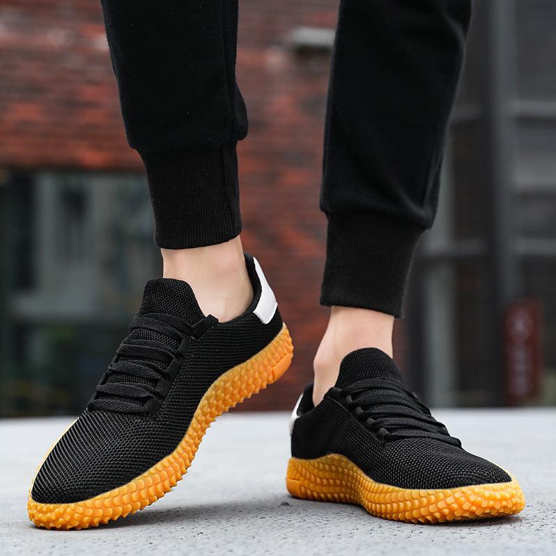 Men's Black Mesh Breathable Sneakers Casual Walking Athletic Shoes