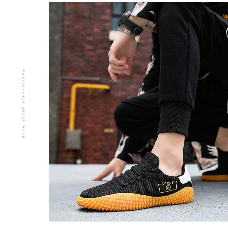 Men's Black Mesh Breathable Sneakers Casual Walking Athletic Shoes