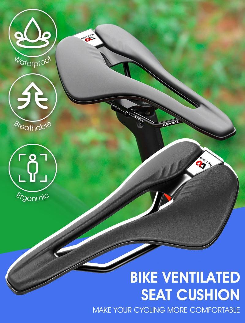 Ergonomic Road & Mountain Bike Saddle Breathable Waterproof Seat