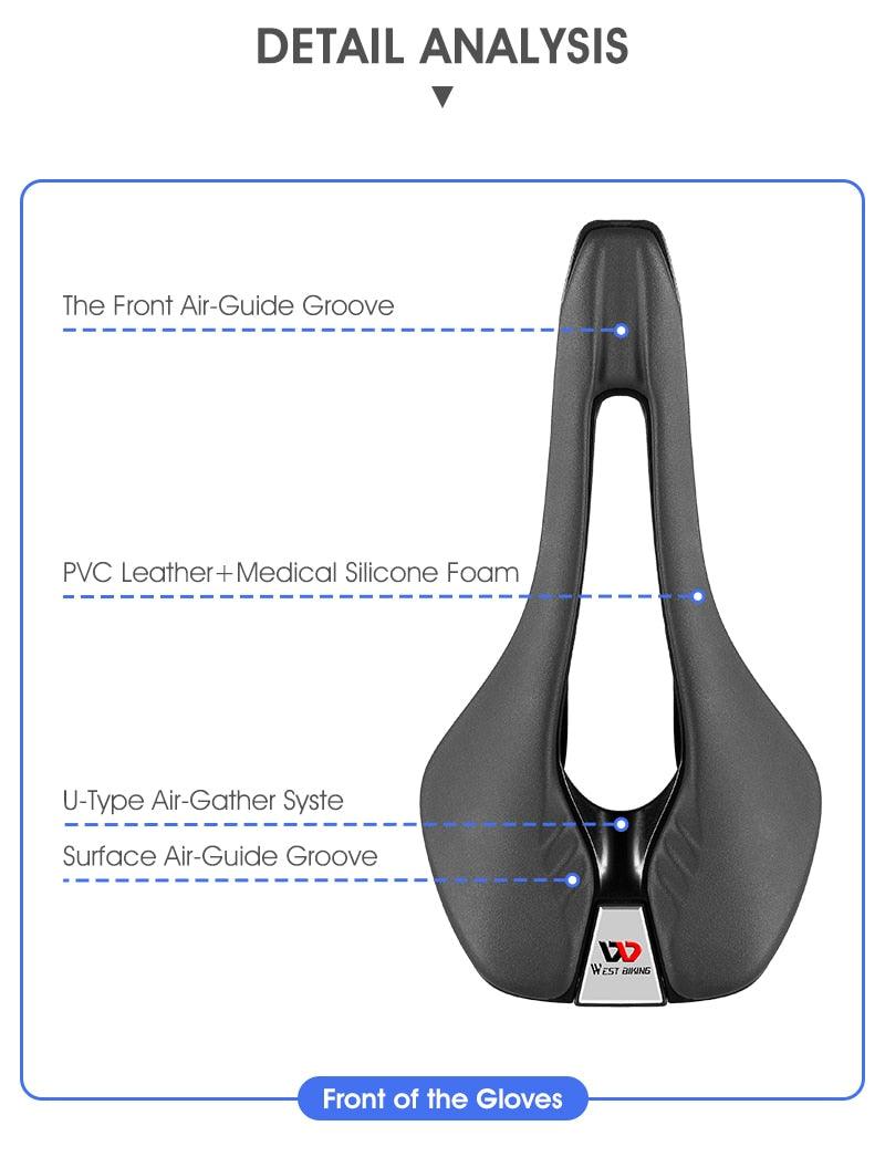 Ergonomic Road & Mountain Bike Saddle Breathable Waterproof Seat