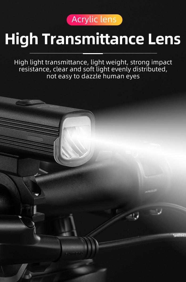 1000LM Rechargeable LED Bike Headlight, Waterproof Cycle Front Lamp