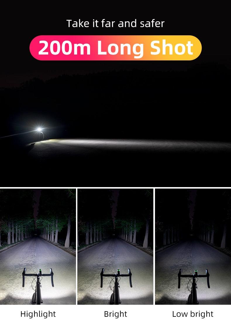 1000LM Rechargeable LED Bike Headlight, Waterproof Cycle Front Lamp