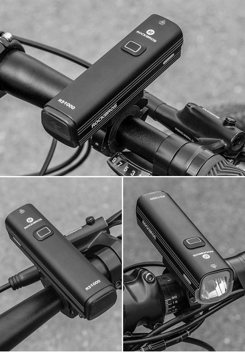 1000LM Rechargeable LED Bike Headlight, Waterproof Cycle Front Lamp