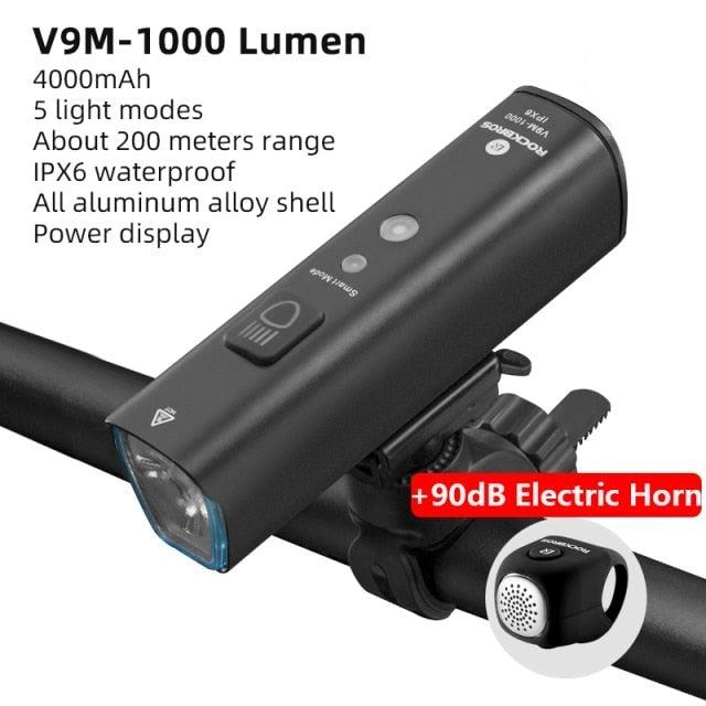 1000LM Rechargeable LED Bike Headlight, Waterproof Cycle Front Lamp