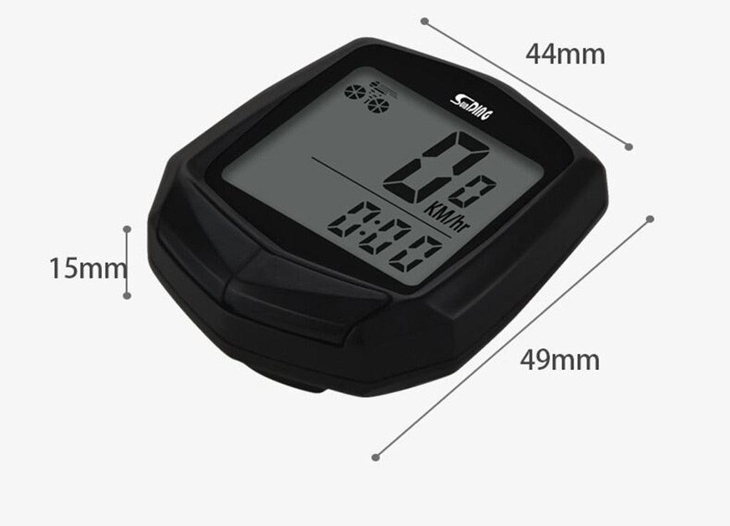 Waterproof Wired Bike Computer with LCD Display & Backlight