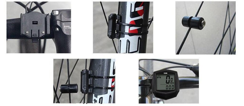 Waterproof Wired Bike Computer with LCD Display & Backlight